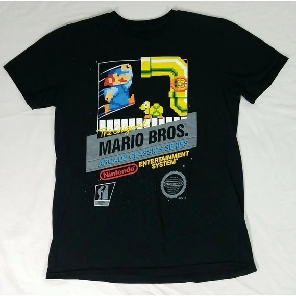 The Original Mario Bros Arcade Classics Series NES Graphic Shirt Nintendo Mens M - Picture 1 of 5